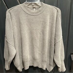 Free People Women’s Easy Street Tunic Sweater, Size Small, Gray, Style OB991232